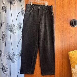 Vintage Levi's 634 Orange Tab Black Faded Denim Jeans Made in Canada 31x32